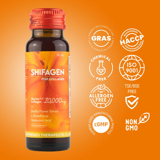 SHIFAGEN™️ MARINE COLLAGEN with DAYLILY FLOWER EXTRACT + VIT E & C + GABA ++